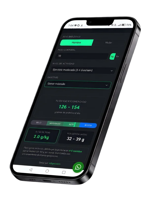 calculadora de proteina widget