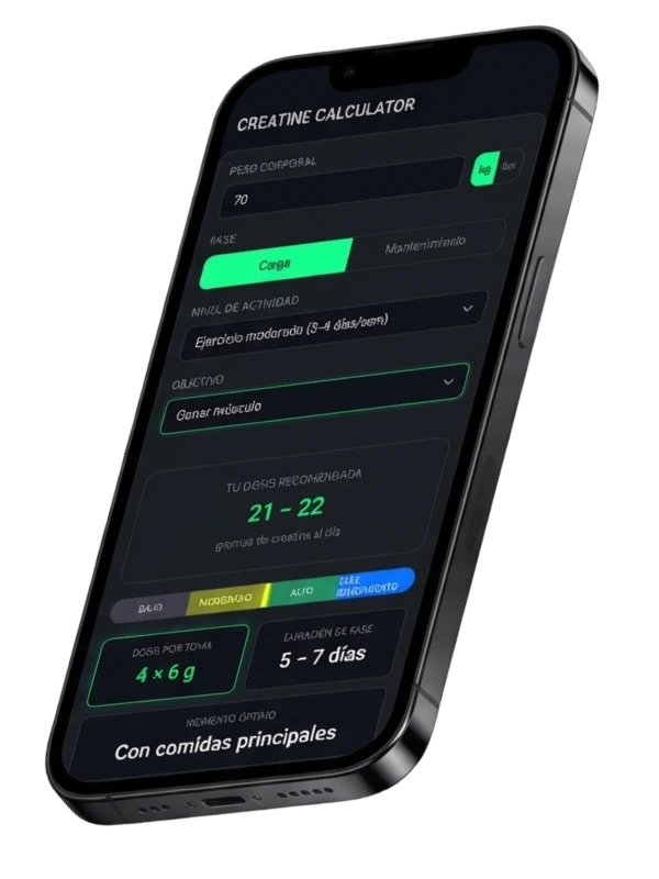 widget calculadora de creatina